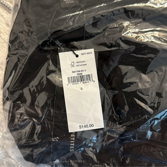 NWT! BANANA REPUBLIC BLACK ASYMMETRICAL FLOUNCE MAXI DRESS - MULTIPLE 🪼 - Picture 4 of 6